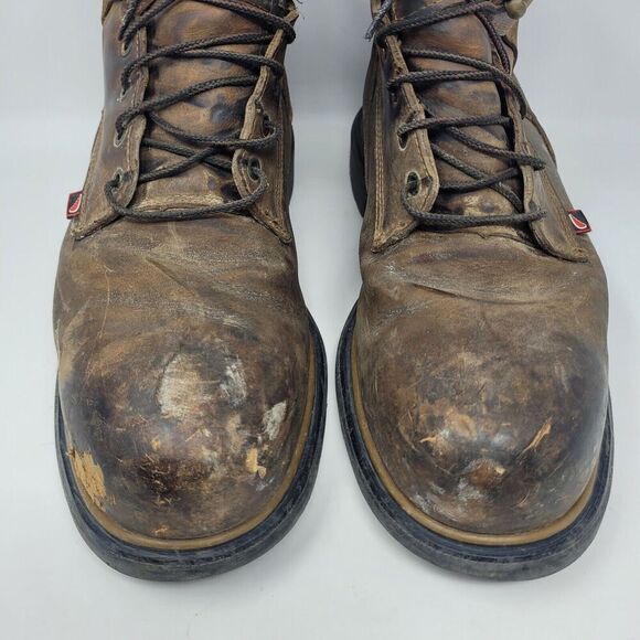 Red Wing Boots Mens 14 Brown Leather 2212 Steel Toe Work Safety DynaForce - Picture 5 of 11